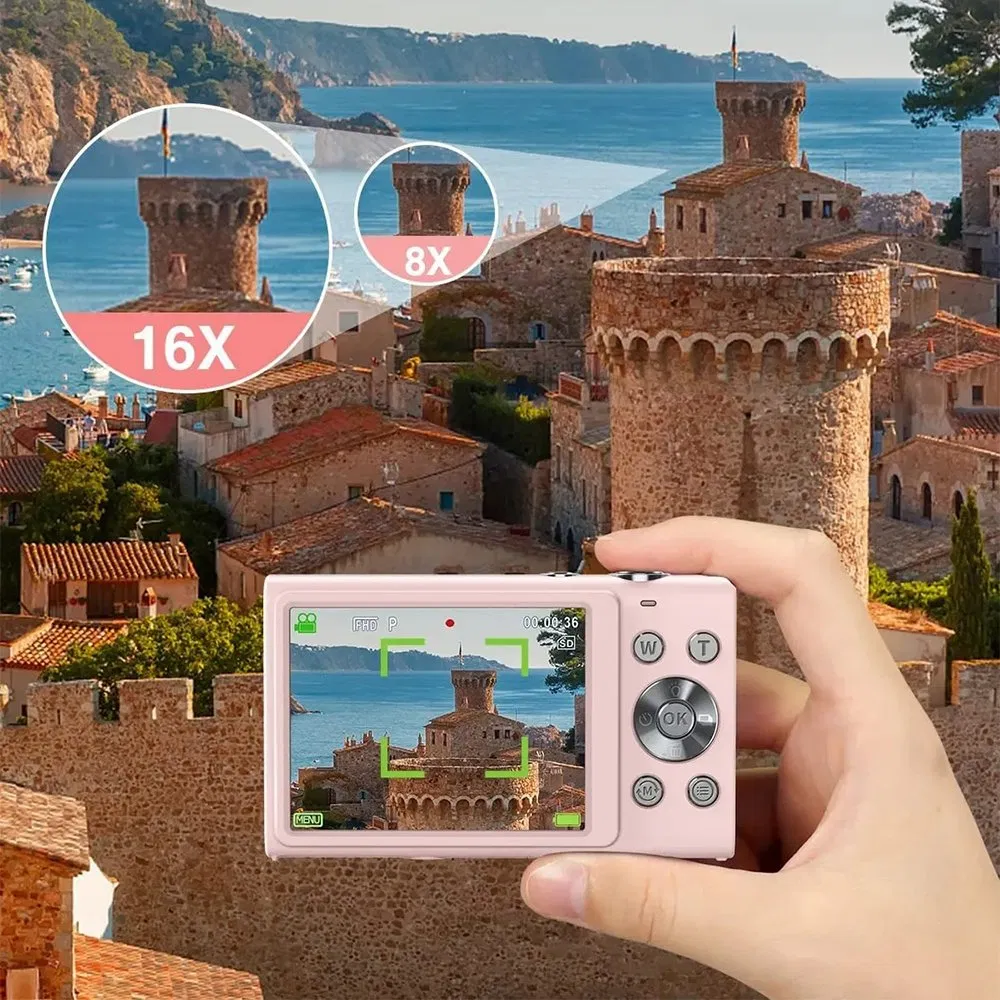 4K Kids 48MP Digital Camera Auto Focus 16X Digital Zoom Vlogging Camera for Teens