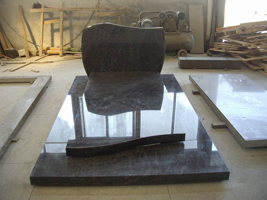 Factory Supplier Tombstone Granite Tile Cover European Style Headstone Monument