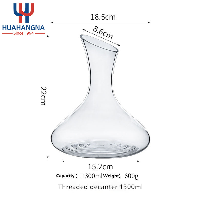Vintage Design Bottle Shaped Wine Pourer Crystal Decanter and Wine Carafe for Red and White Wines Liquor and Cocktails