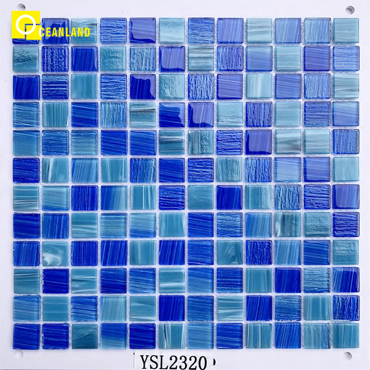 Wholesale Kitchen Subway Wall Decor 304X304 Waterproof Glass Pool Crystal Mosaic Tiles