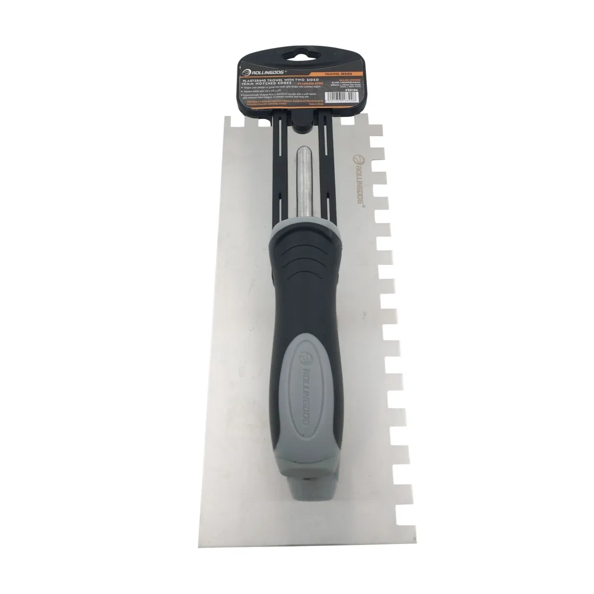 Rollingdog PRO 50146 Plastering Trowel with Two Sided 10mm Notched Edges