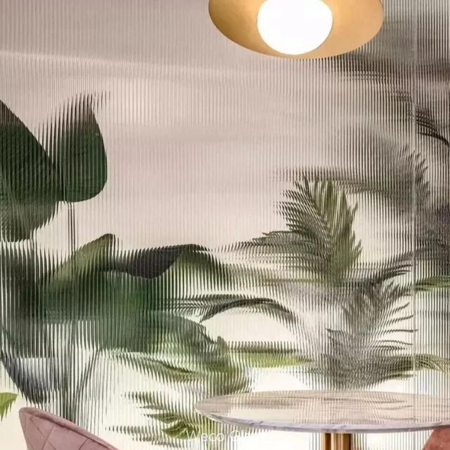 4-10mm Ultra Clear Moru Patterned Acid-Etched Glass with Excellent Light Transmission