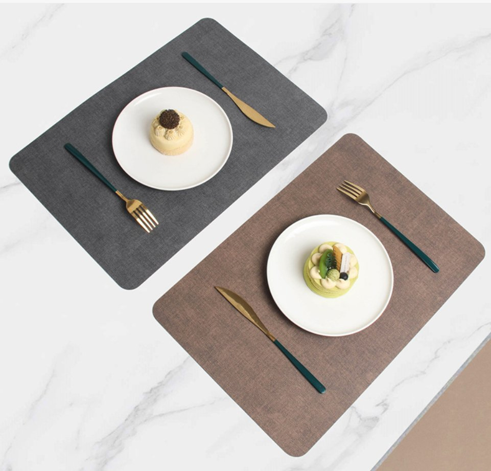 Luxury Fabric Texture PVC Placemats Heat Resistant Oilproof