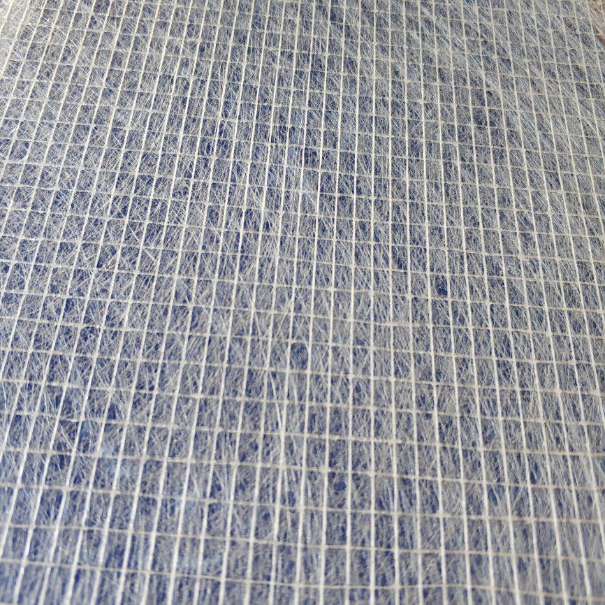 Glass Fiber Tissue + Mesh, Fiberglass Tissue with Fiberglass Mesh for PVC Floor