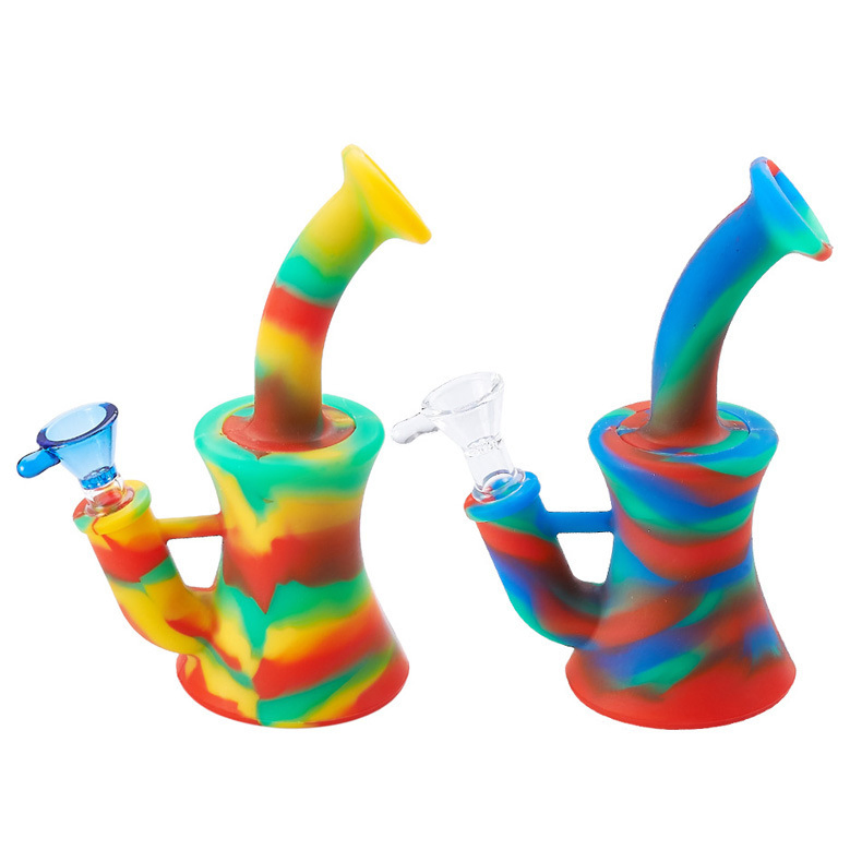 High Quality Wholesale Portable Mixed Color Silicone Smoking Pipe
