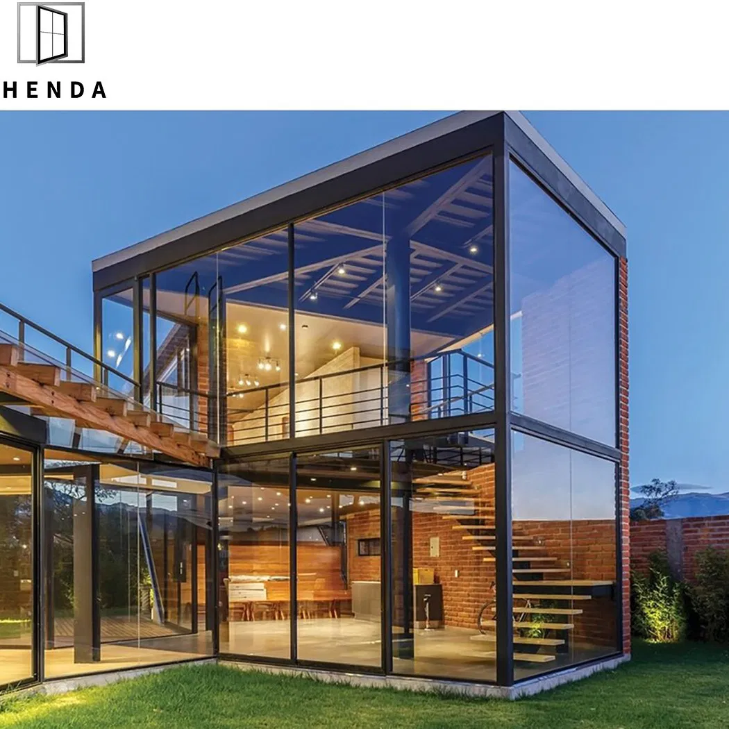 Aluminum Double Glass Sunroom with Sliding /Casement/Skylight Window for Garden