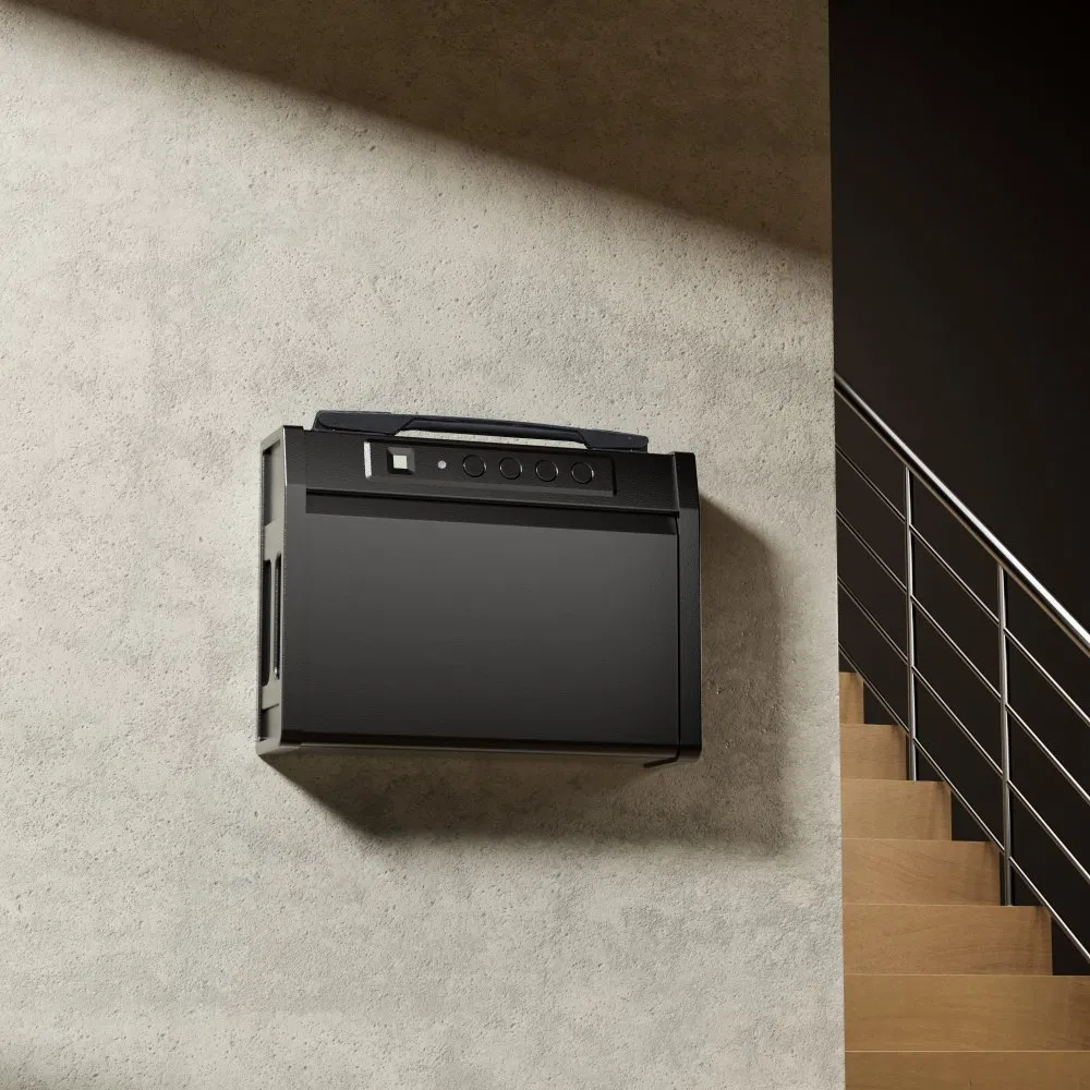 Biometric Fingerprint Hand Gun Auto-Open Steel Storage Safe Box