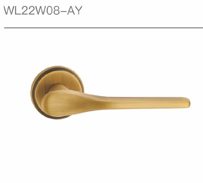 Luxury Antique Brass Rosette Lever Door Handle Lock (1717)