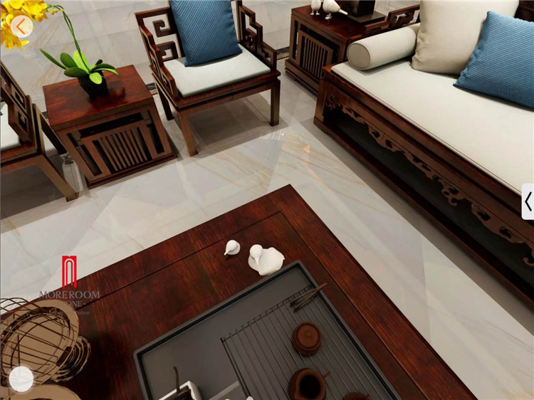 Natural Stone White Marble with Golden Veins Textures Slab