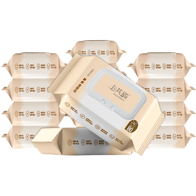 80PCS Disposable Adult Use Flushable Toilet Paper Wet Wipes