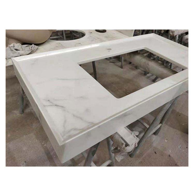 Premium Calacatta Marble Quartz Stone Slab for Elegant Countertops