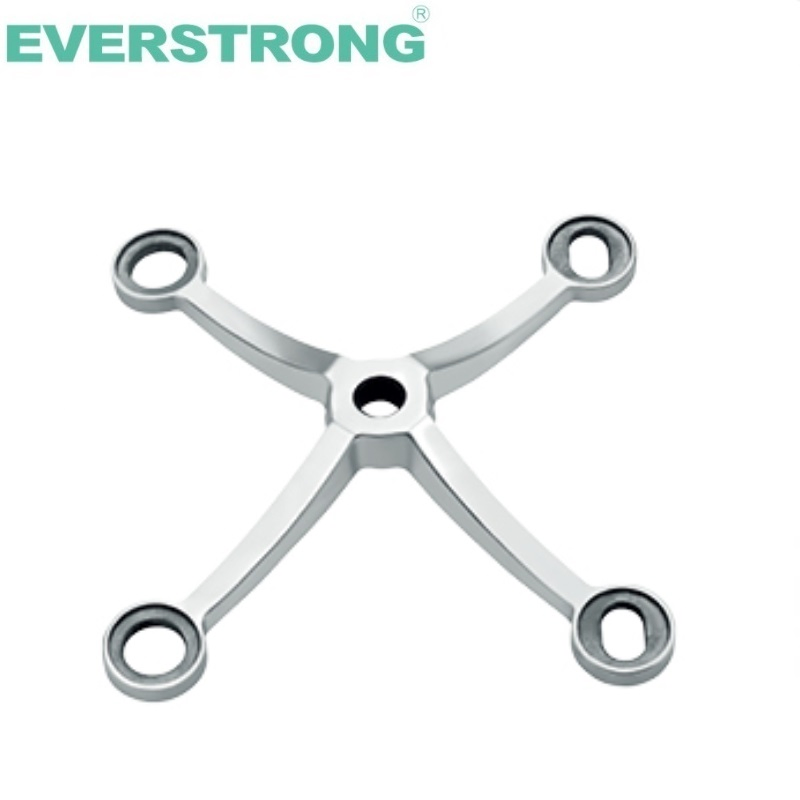 Stainless Steel Curved Arch Glass Spider Fitting 4 Arms for Curtain Wall System