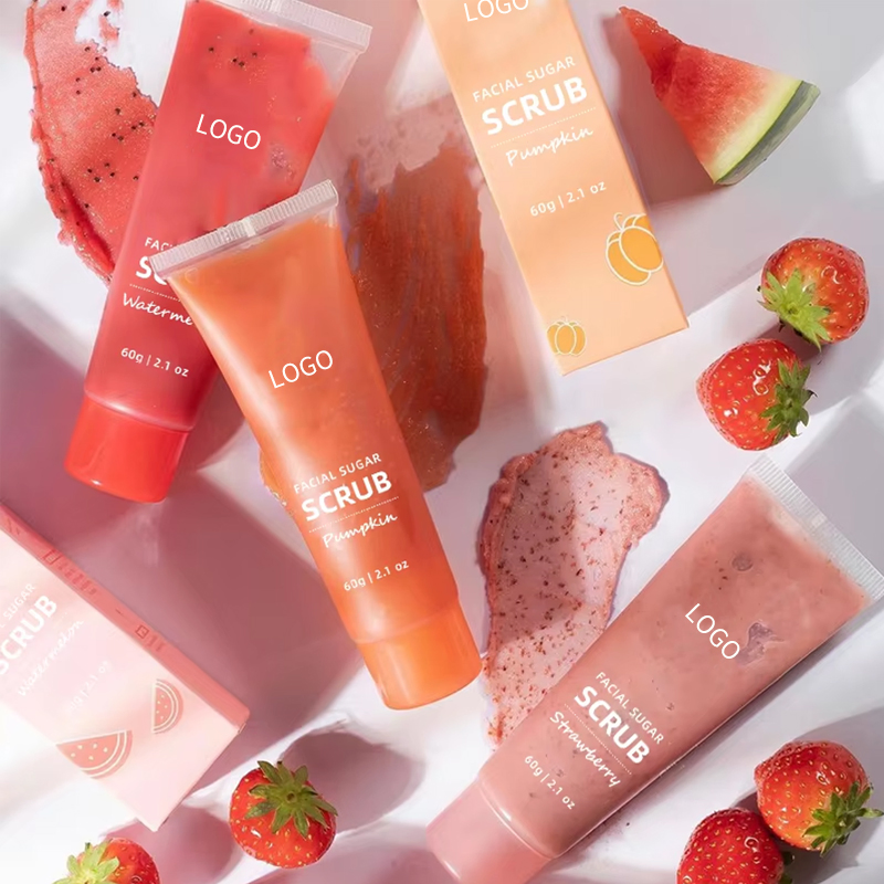 Ditong Private Label Custom Facial Exfoliating Scrub Whitening Cleansing Natural Organic Watermelon Strawberry Pineapple Sugar Scrub