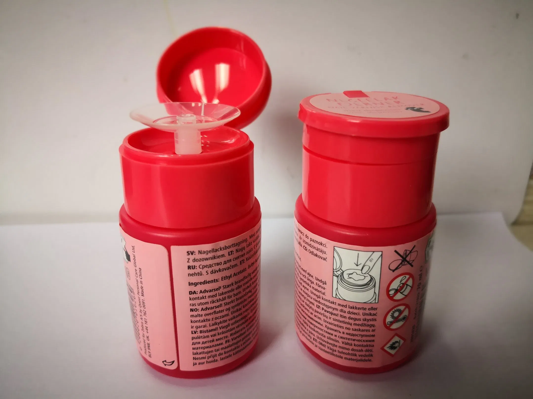 Nail Polish Remover with Pump Press to Use Large Volume Nail Polish Remover 70ml