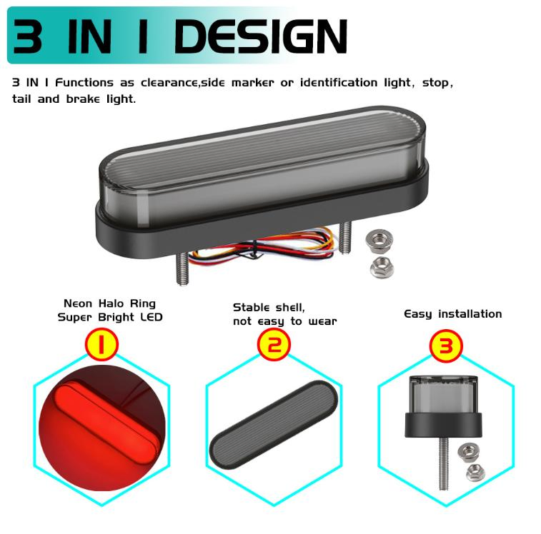 Светодиодные поворотники для прицепа, 34 шт, 10-30В, водонепроницаемые