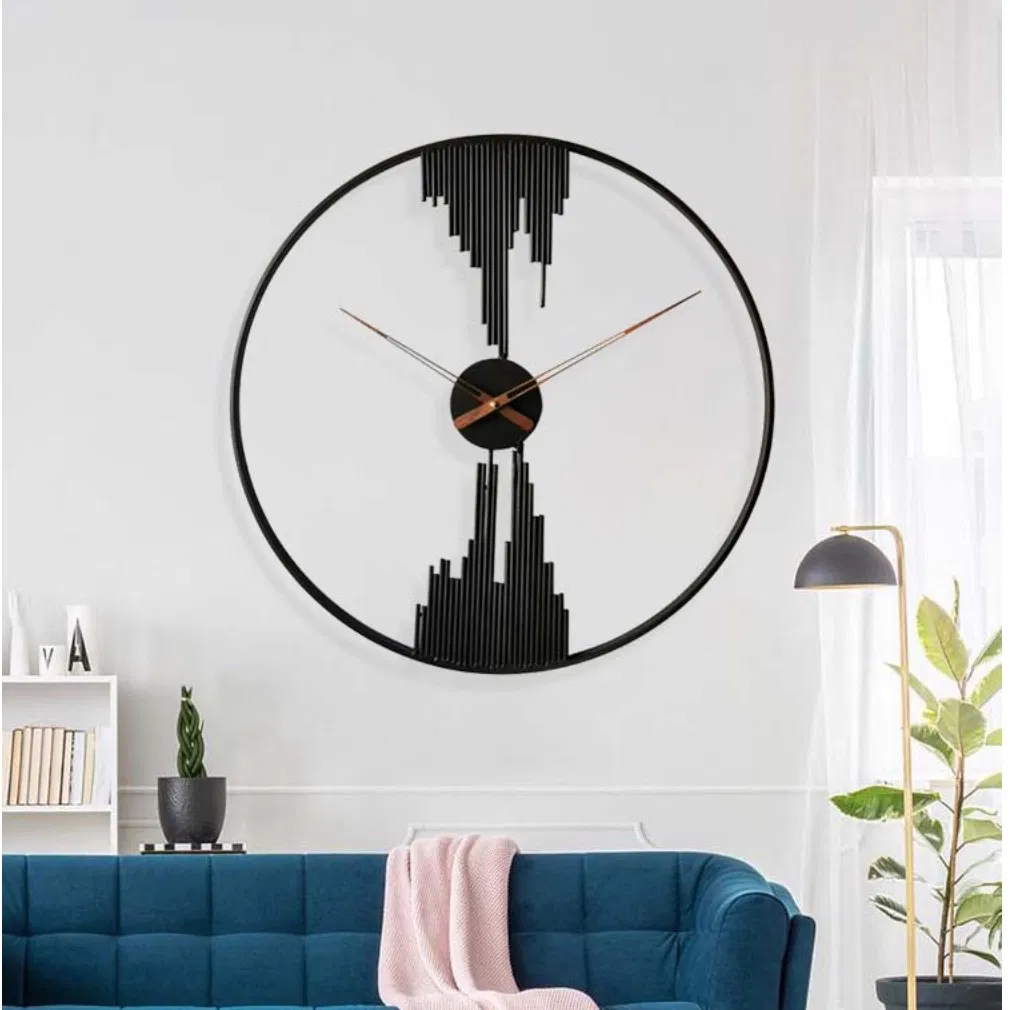 New Arrival Metal Gold Luxury Decorative Wall Clock Metal Wall Arts