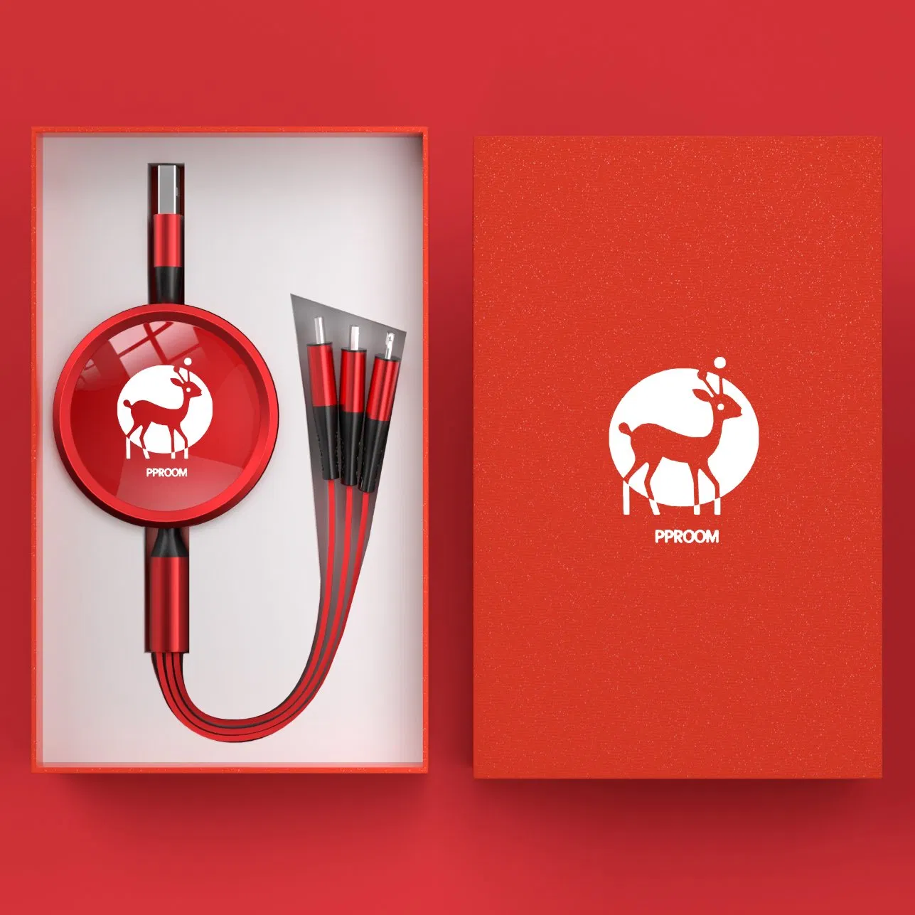 High Quality, Good Quality Customizable Logo Data Cable for Christmas