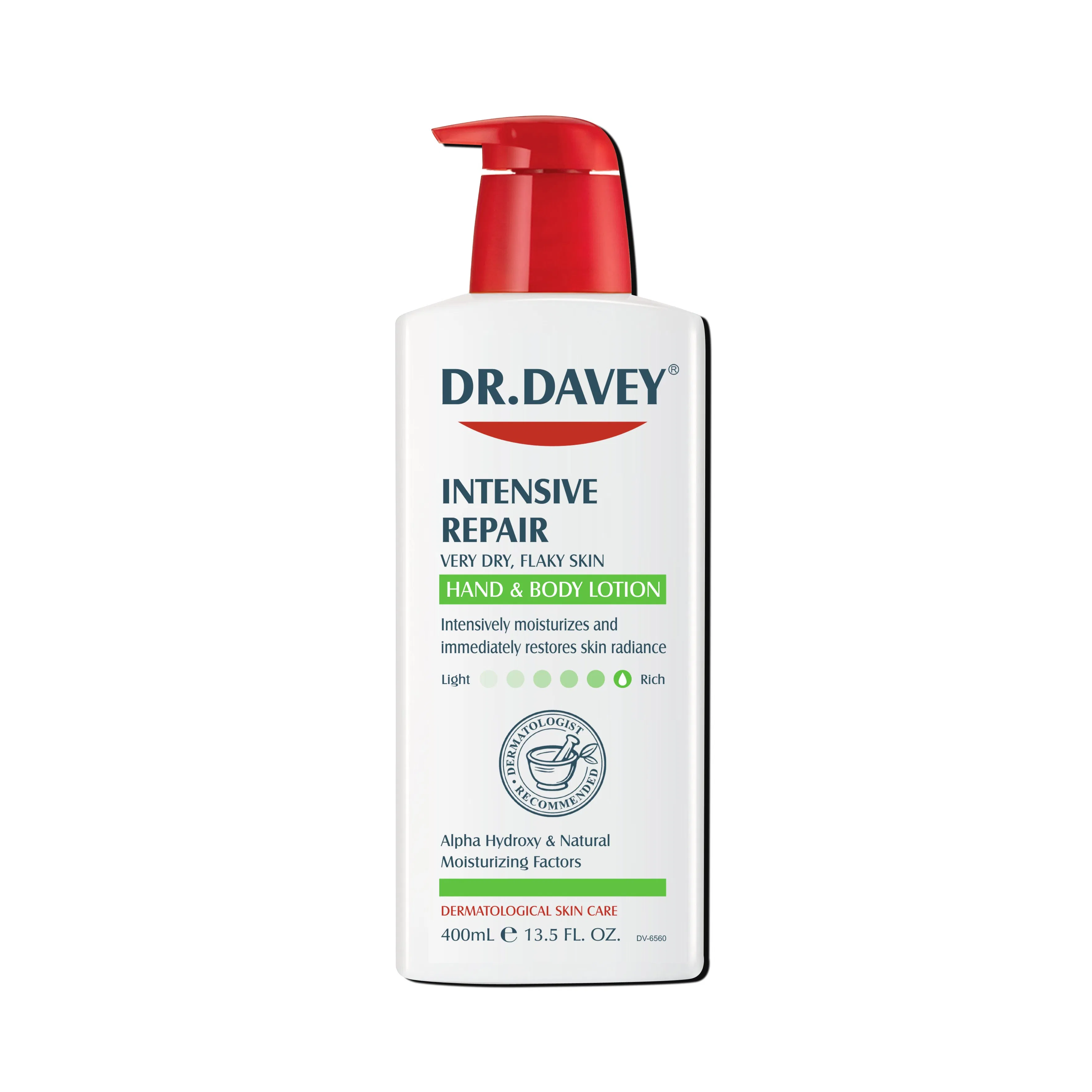 Dr. Davey Alpha Hydroxy & Natural Moisturizing Lotion for Very Dry Skin 400ml