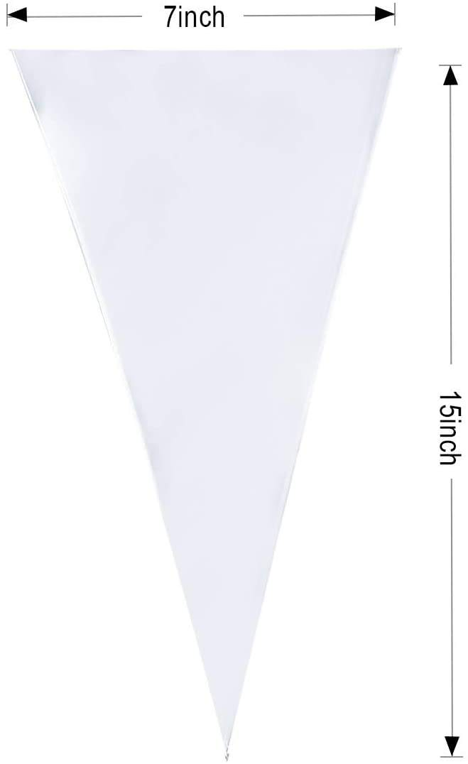 Eco Friendly Clear Plastic Cellophane Cone Bag for Candy