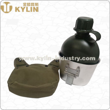 1L Amy Green Travel Canteen with Aluminum Mug and Green Bag