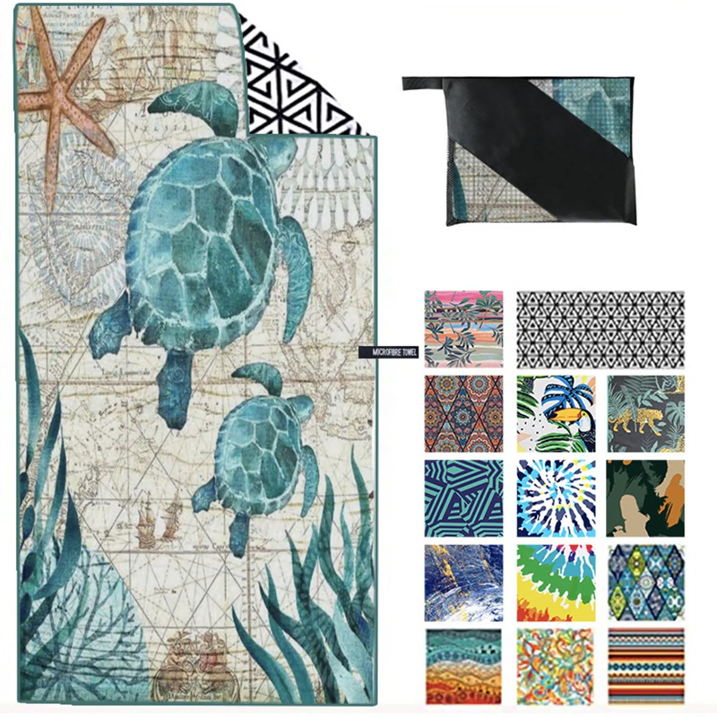 Sand Free Super Absorbent Quick Dry Beach Towel for Adults Travelling Swimming Camping Bath Pool