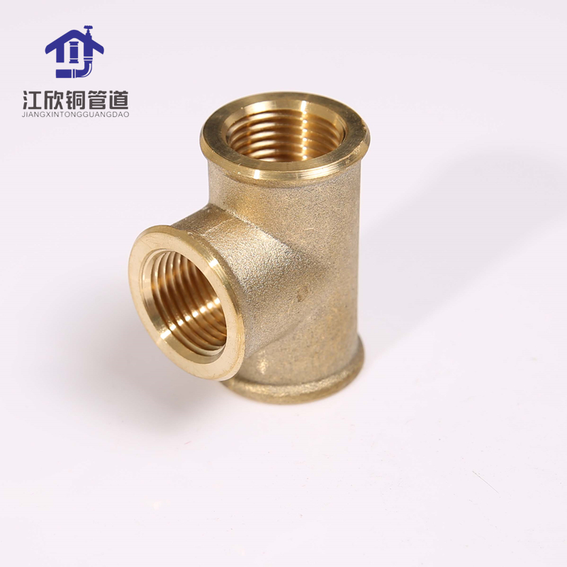 Lead-Free Brass Female Equal Tee Water Pipe Connector Health Usage