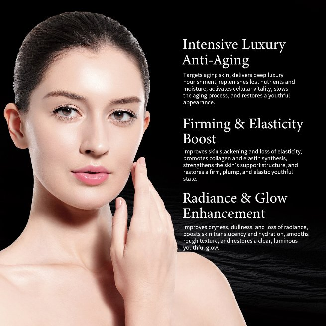 OEM/ODM Collagen-Boosting Mature Skin Specific Sturgeon Caviar Apple Fiber Dual-Patented Luxury Anti-Aging Cream