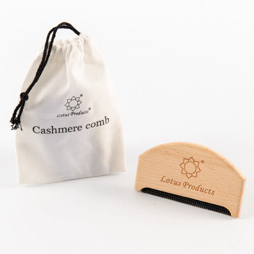 Free Shipping Cotton Pouch and Cashmere Comb Set