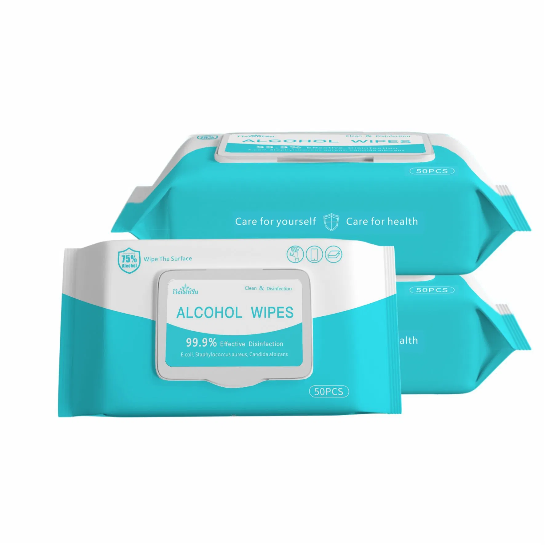 Cleaning Antiseptic Wet Sanitizing Hand Wash Sanitizer Antibacterial Bulk Disinfecting Wipes 75% Alcohol Wipe