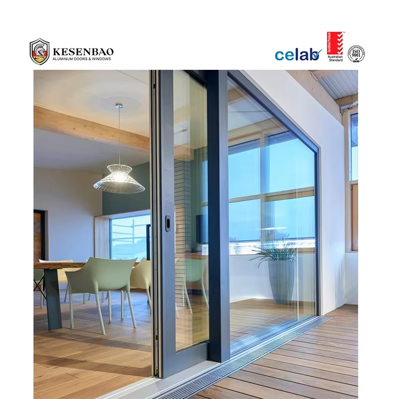 Florida Certification Modern Sliding Door Panoramic Tempered Low-E Glass Door for Balcony Patio Hospital