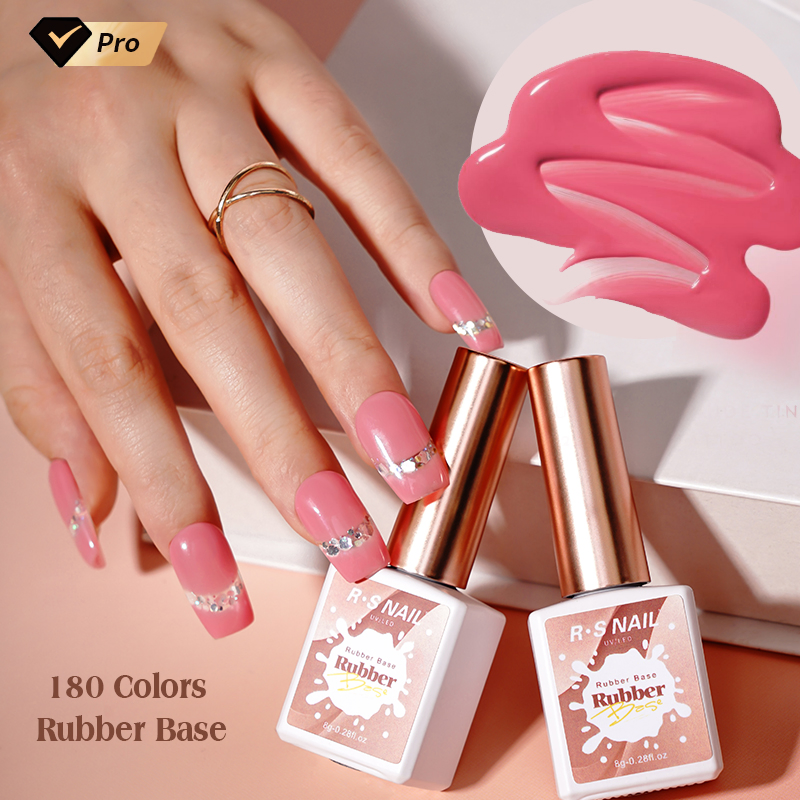Manufacturer Nail Polish Private Label Customs Logo Base Color Coat 180 Colors Rubber Base Gel for Nails Beauty Supply