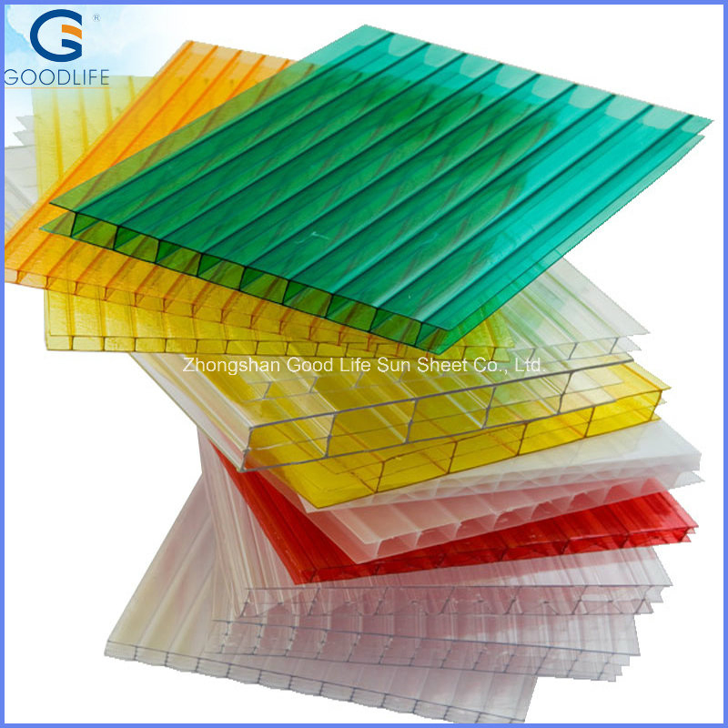 100% Bayer Virgin Material 4/6/8/10/12 mm Polycarbonate Hollow Sheet