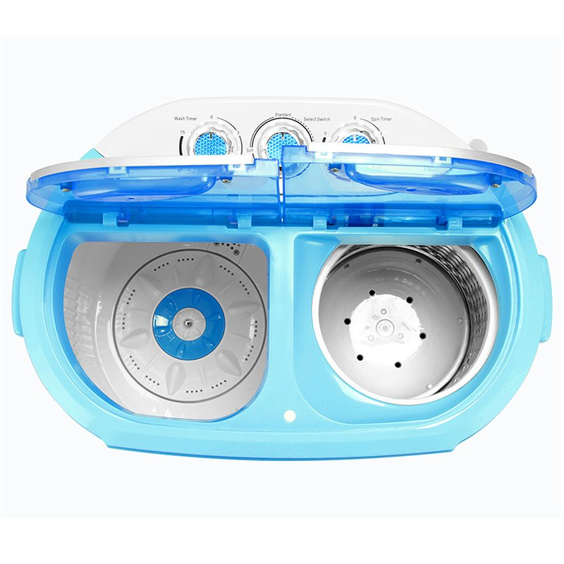 Portable Mini 4.5kg Semi Automatic Washing Machine Twin Tub Compact Visible Laundry Machine