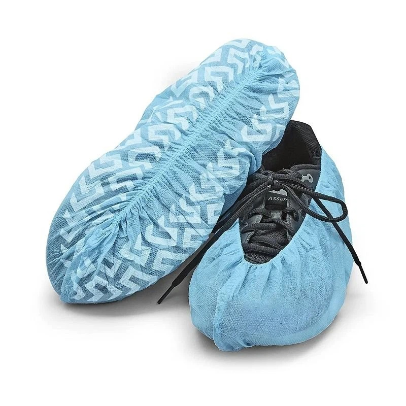 Disposable Medical PP Non Woven Shoe Cover Anti Slip Plastic PE CPE Boot Covers