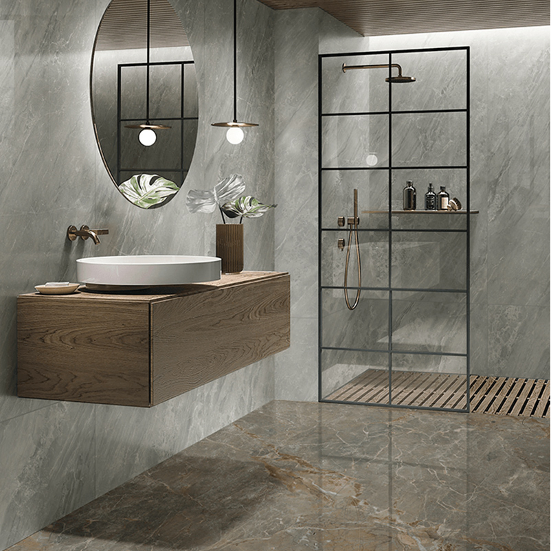 Керамогранит Aosta Grey под мрамор, 600x600 мм