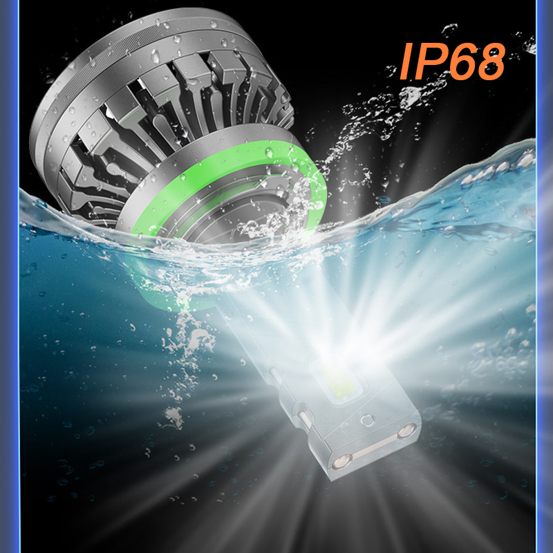 LED-фара H7 с двойной медной трубкой, 17000 лм