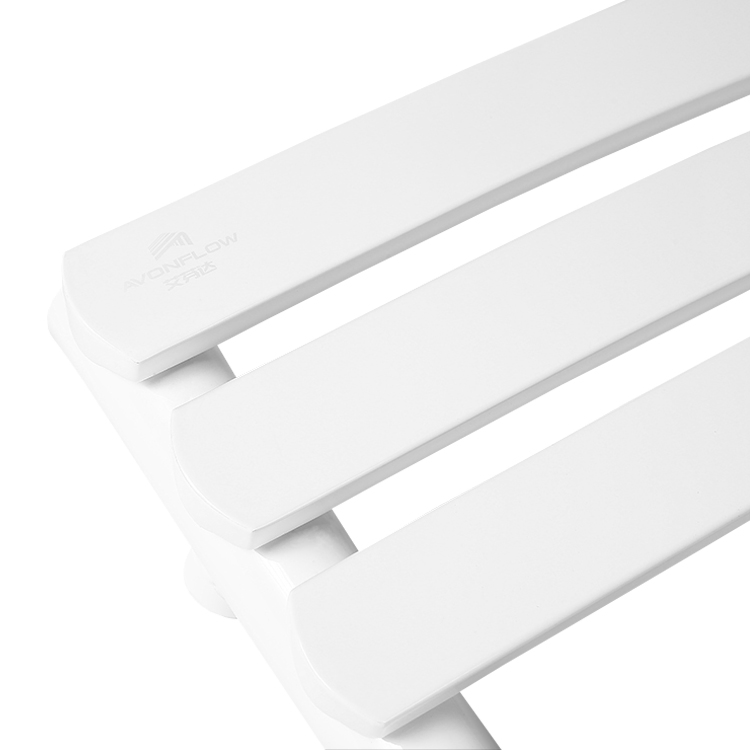 Whie Curved Mild Steel Wall Mounted Heated Towel Rail Towel Warmer Rack