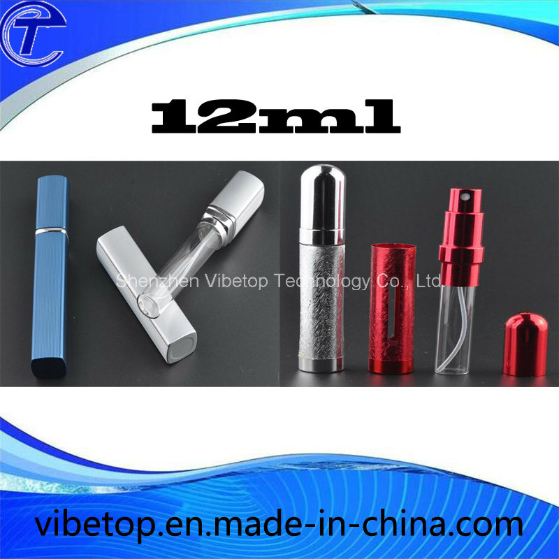 Aluminum 12ml Perfume Sprayer Atomizer Glass Bottles
