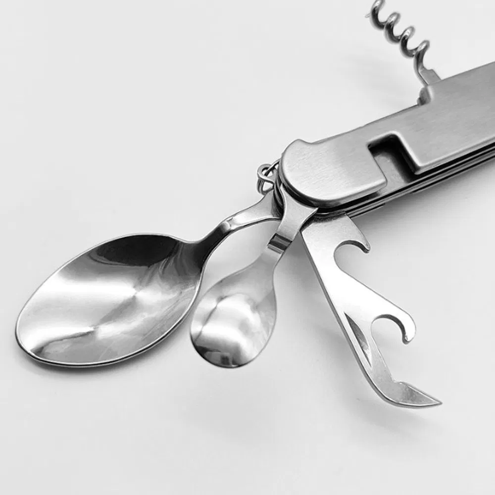 Camping Flatware Foldable Utensils Detachable Portable Compact Outdoor Cutlery