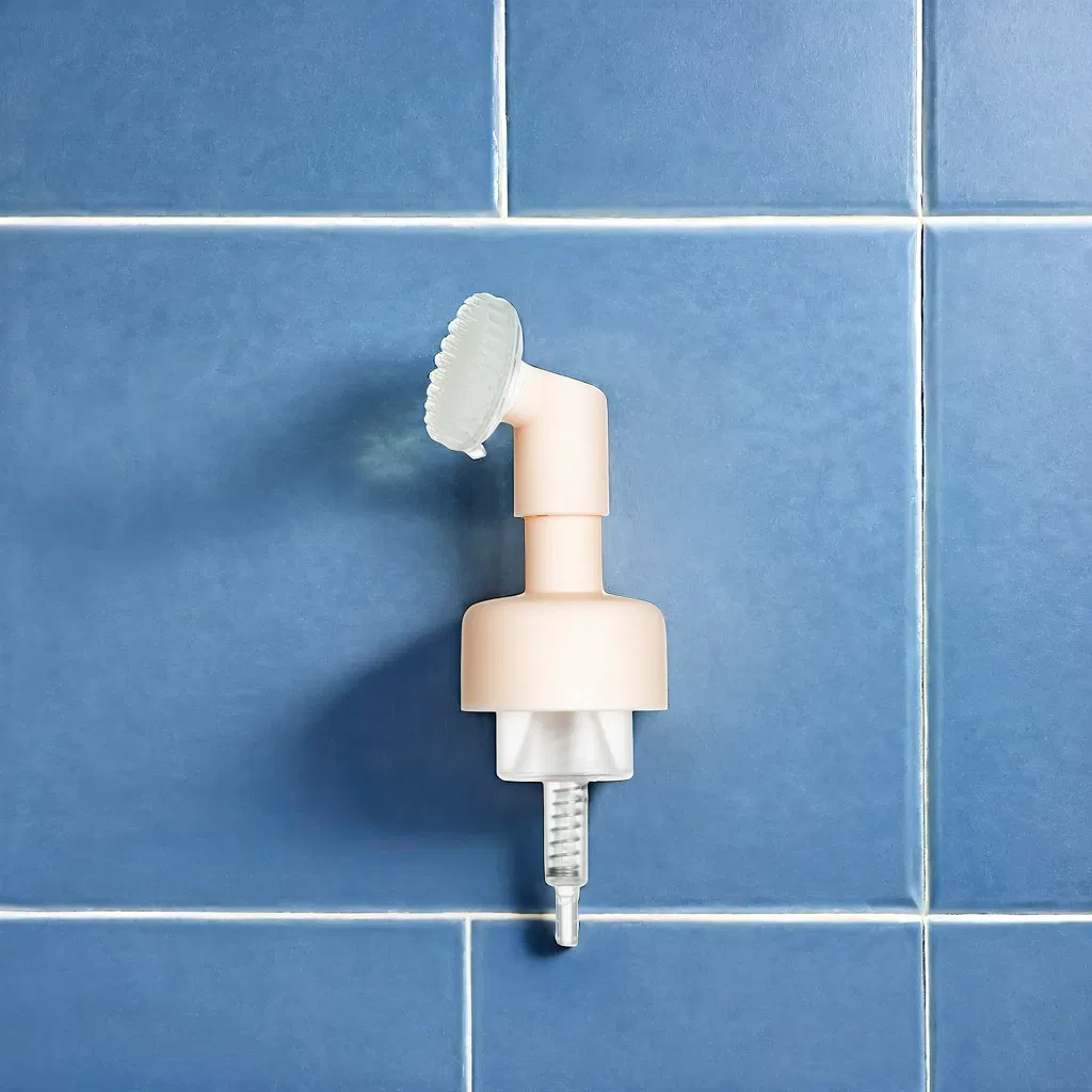 43mm Foam Pump with Soft Silicone Brush for Hand Wash Face Wash