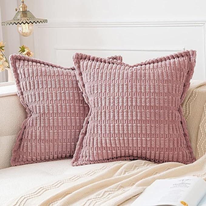 Stripe Corduroy Sofa Decorative Brilliant Bright Colors Velvet Custom Sofa Cushion Cover Bulk Throw Pillow Case