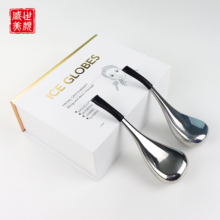 Beauty Gold Spoon Facial Ice Spoon Facial Massage with Box