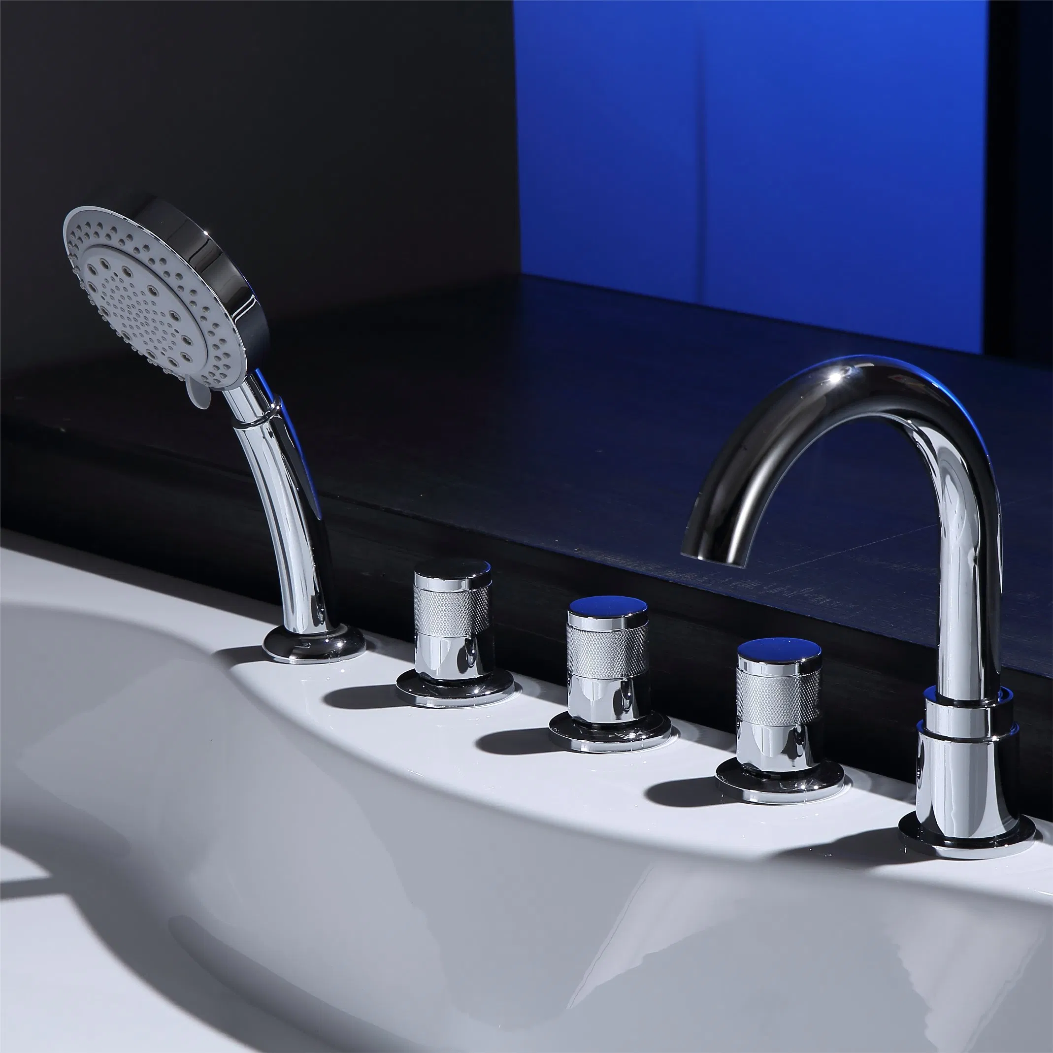 Угловая акриловая ванна с гидромассажем DEWO