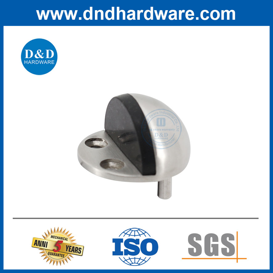 Decorative Metal Industrial Hardware Door Stopper with Rubber Bumper for Apartment Building