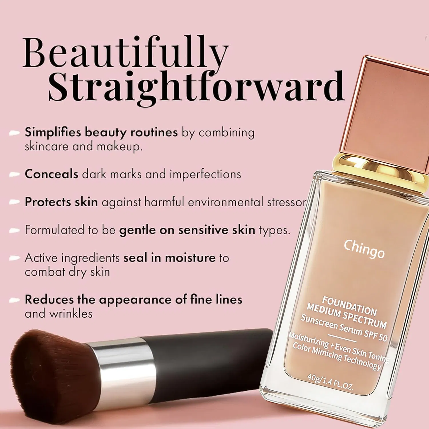 Oil Free Lightweight Foundation for Clear Smooth Skin and Flawless Coverage