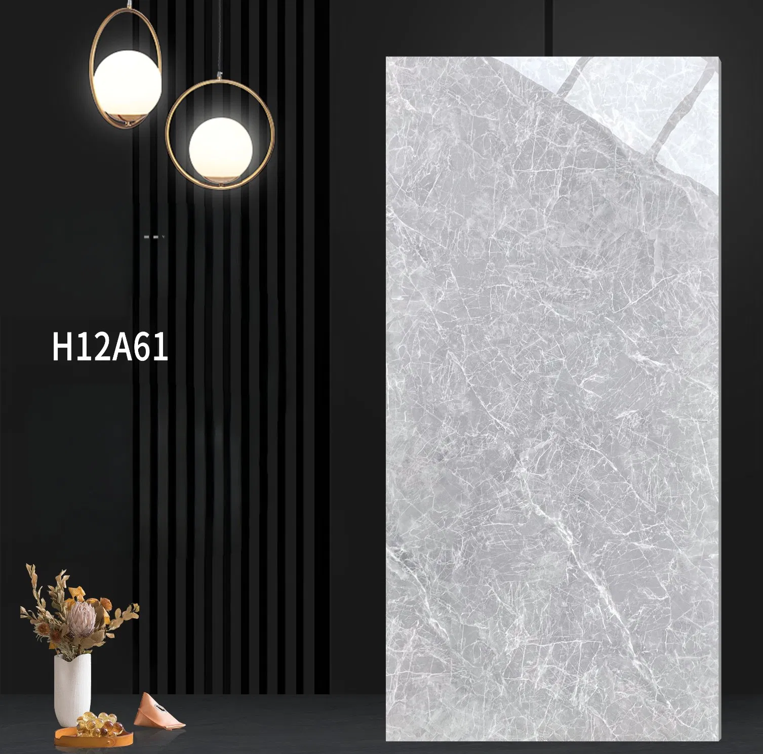 Grey Marble Porcelain Tiles 600*600mm Flooring Wall Tiles Promotion Anti-Slip for Landing