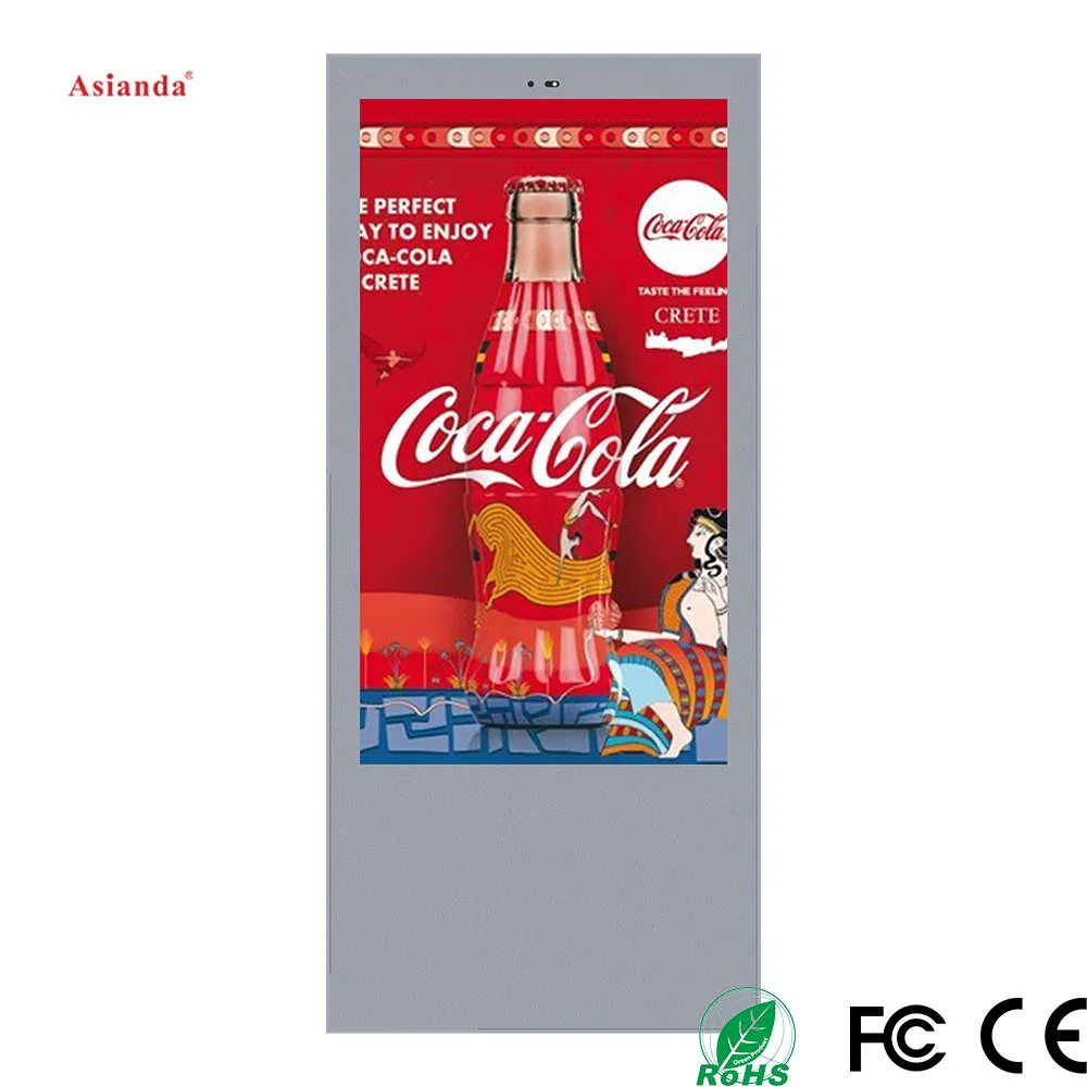 55 65 Inch Double Sided Waterproof Outdoor LCD Advertising Screen IP65 Outdoor Digital Signage Totem Kiosk
