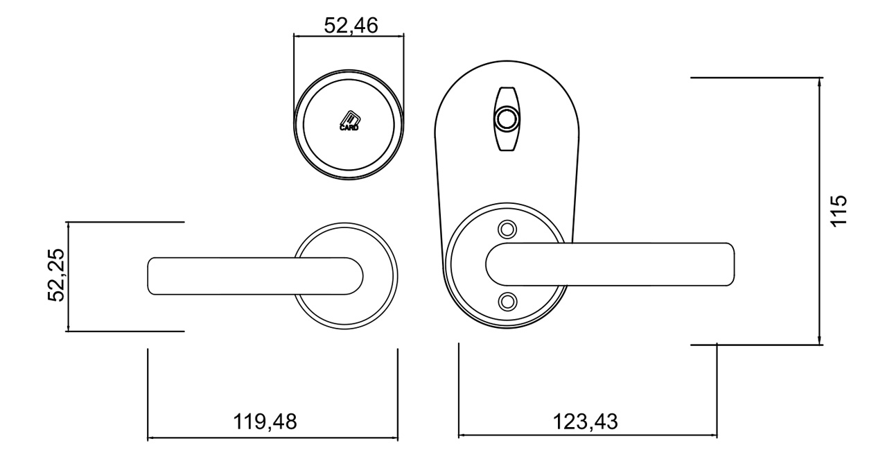Security Protection Wooden Door Smart Hotel Lock System