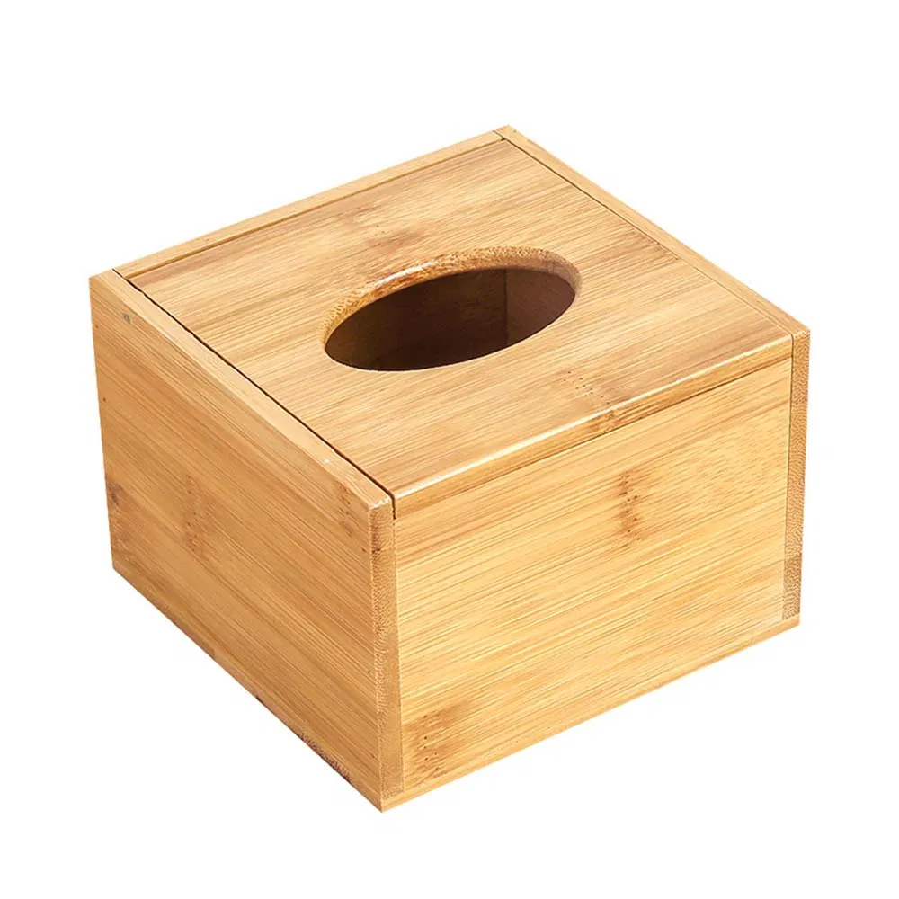 Top Quality Minimalist Sustainable Rectangle Tissue Box with Sliding Bottom Made of Wood for Hotel/Restaurant/Family Can Print Customized Logo