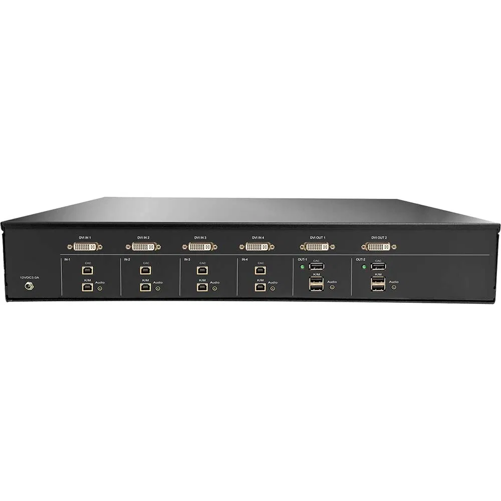 4-портовый KVM-коммутатор DVI Secure 2x4